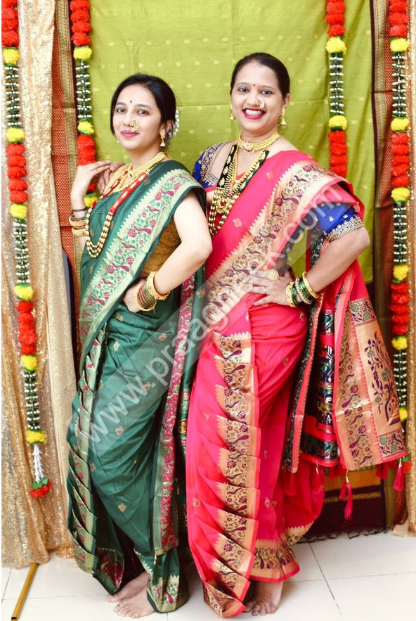 Stitched Nauvari saree Rajalaxmi style PRAAGNEEK