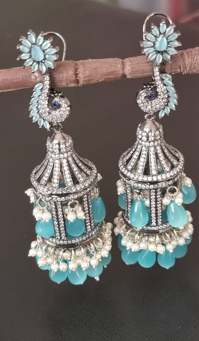 Exclusive Peacock design Jhumki Earrings (SJADCB)