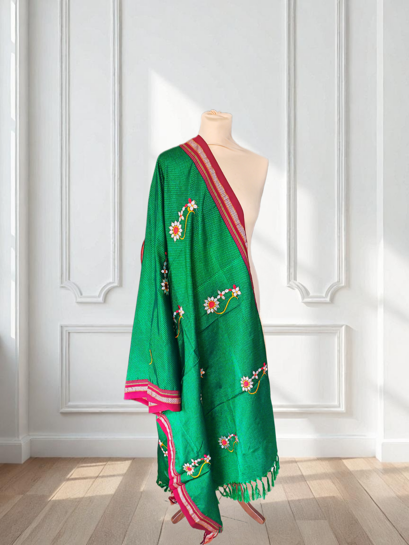 Resham Khun Dupatta with Nath Embroidery work