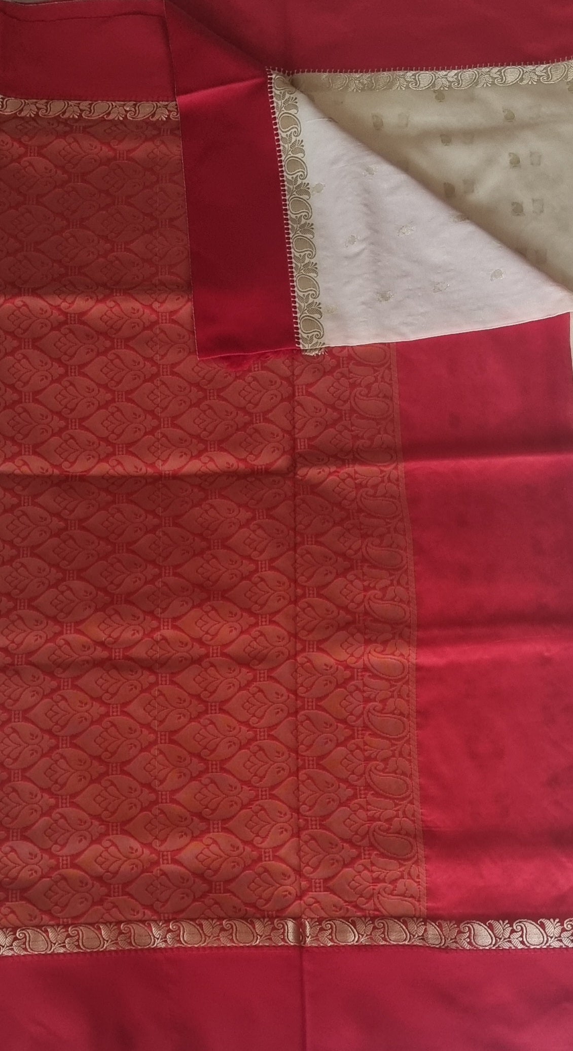 Bengali Lal Paar | Lal Paat | Garad Woven Tussur Silk | Art Silk Saree | Praagneek