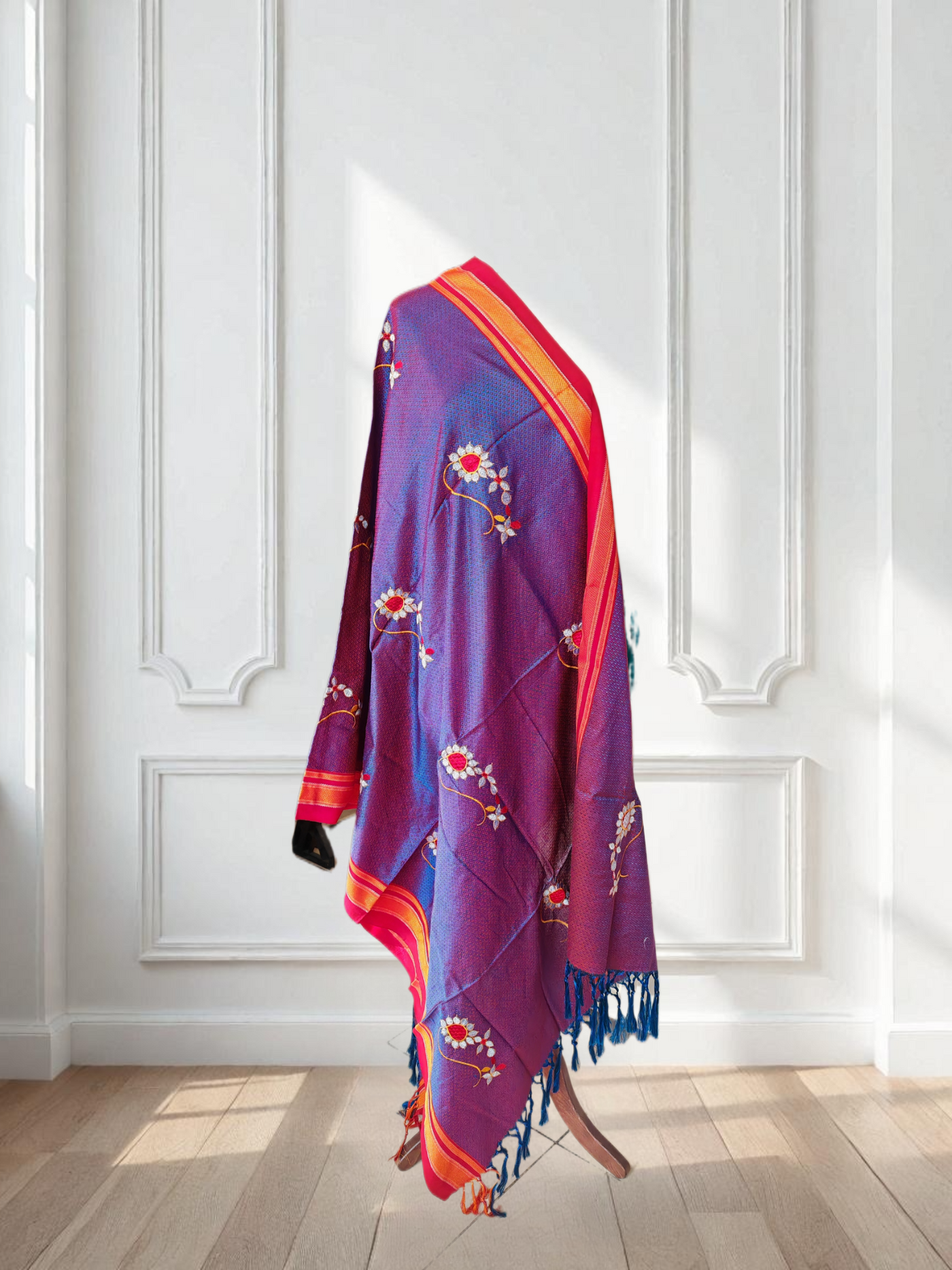 Resham Khun Dupatta with Nath Embroidery work