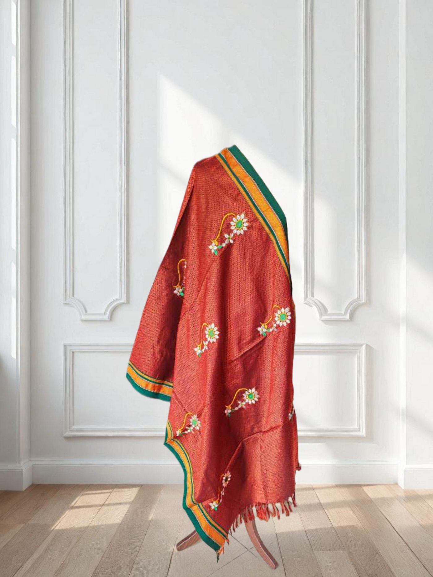 Resham Khun Dupatta with Nath Embroidery work