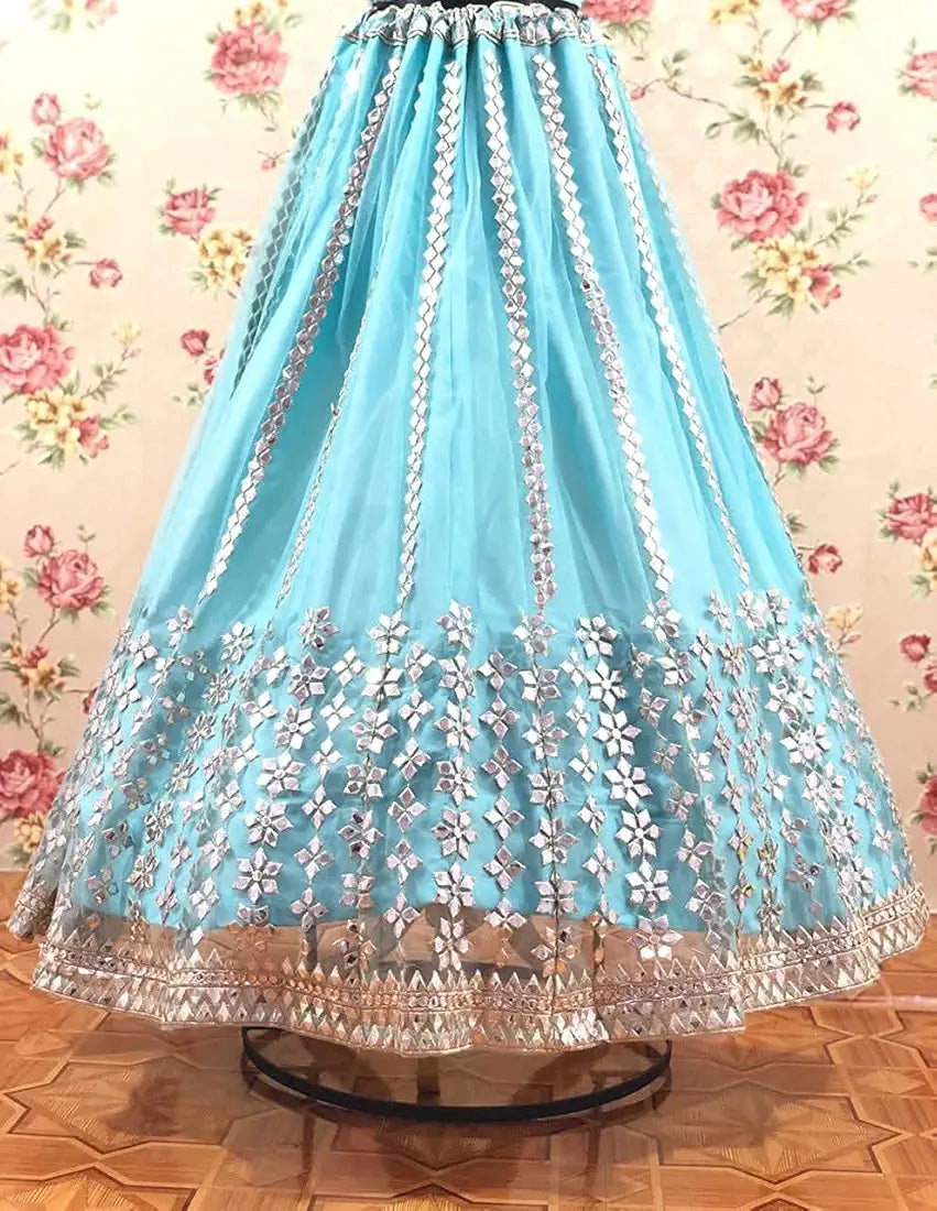 Soft Net Lahenga Choli - Semi Stitched