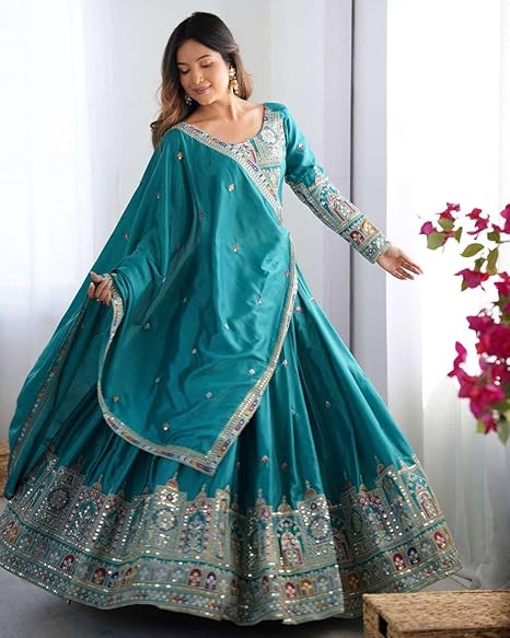 Lahenga Choli - Crep Silk (Semi-stitched)