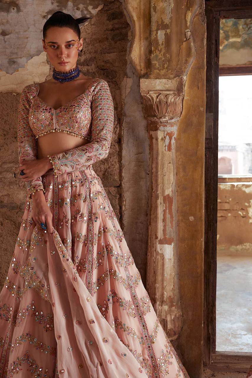 Lahenga Choli - Faux Georgette (Semi-Stitched)