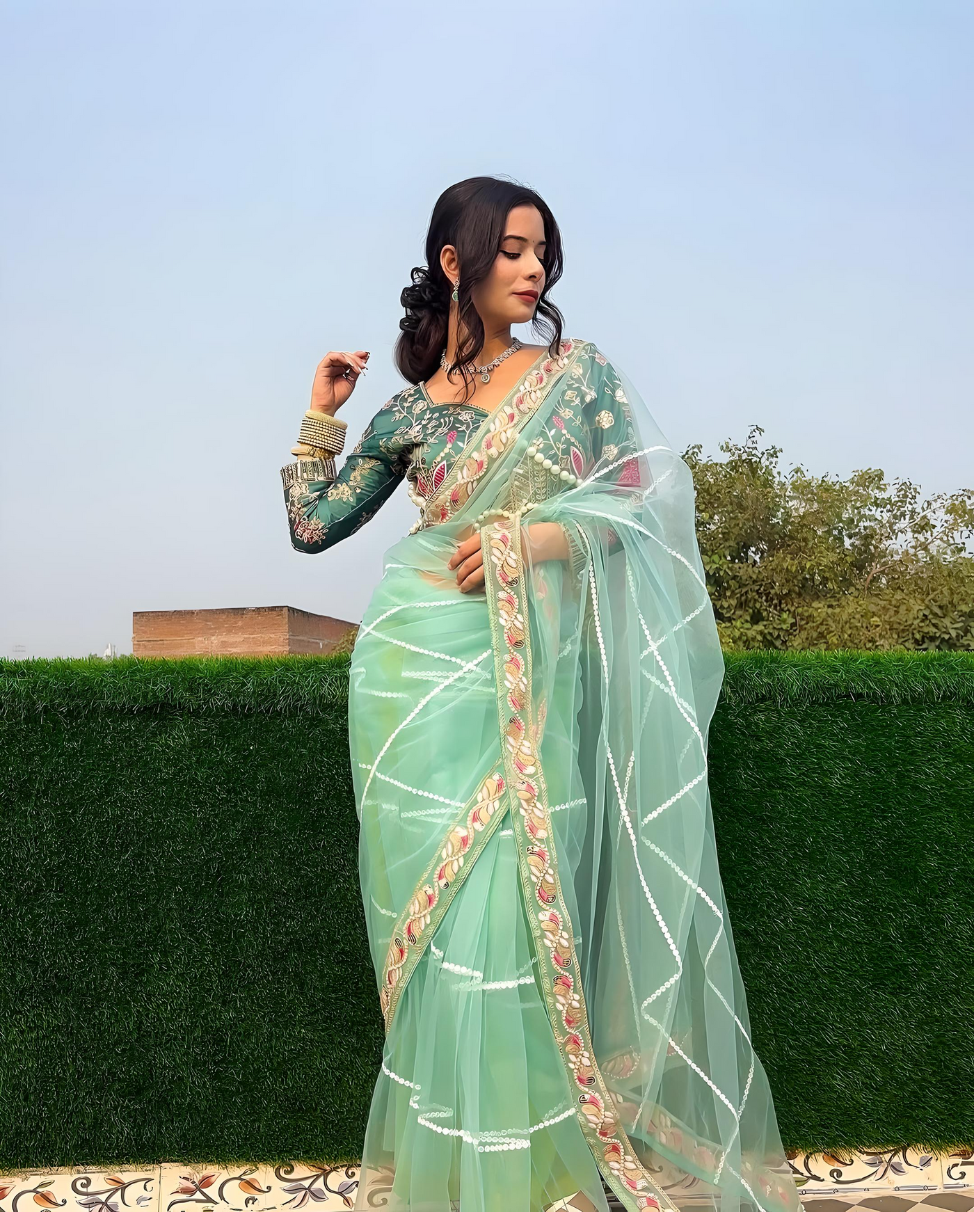 Net - Readytowear Saree