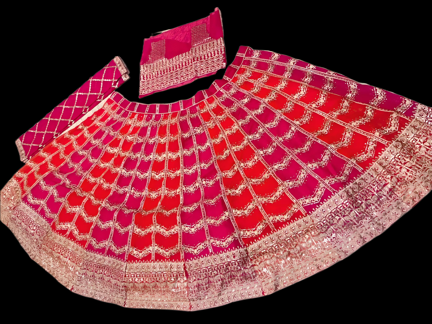 Lahenga Choli -  Georgette (Semi - Stitched)