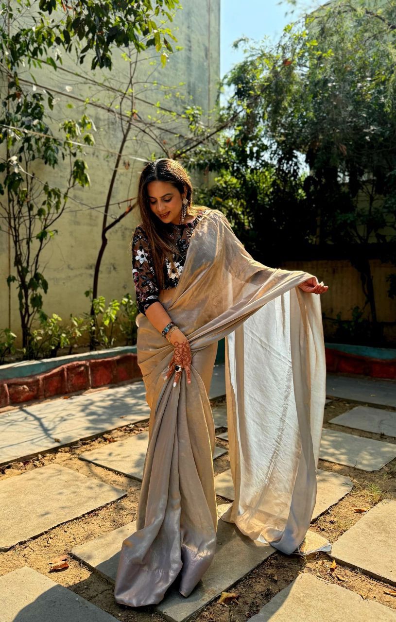 Readytowear saree -  Space Silk