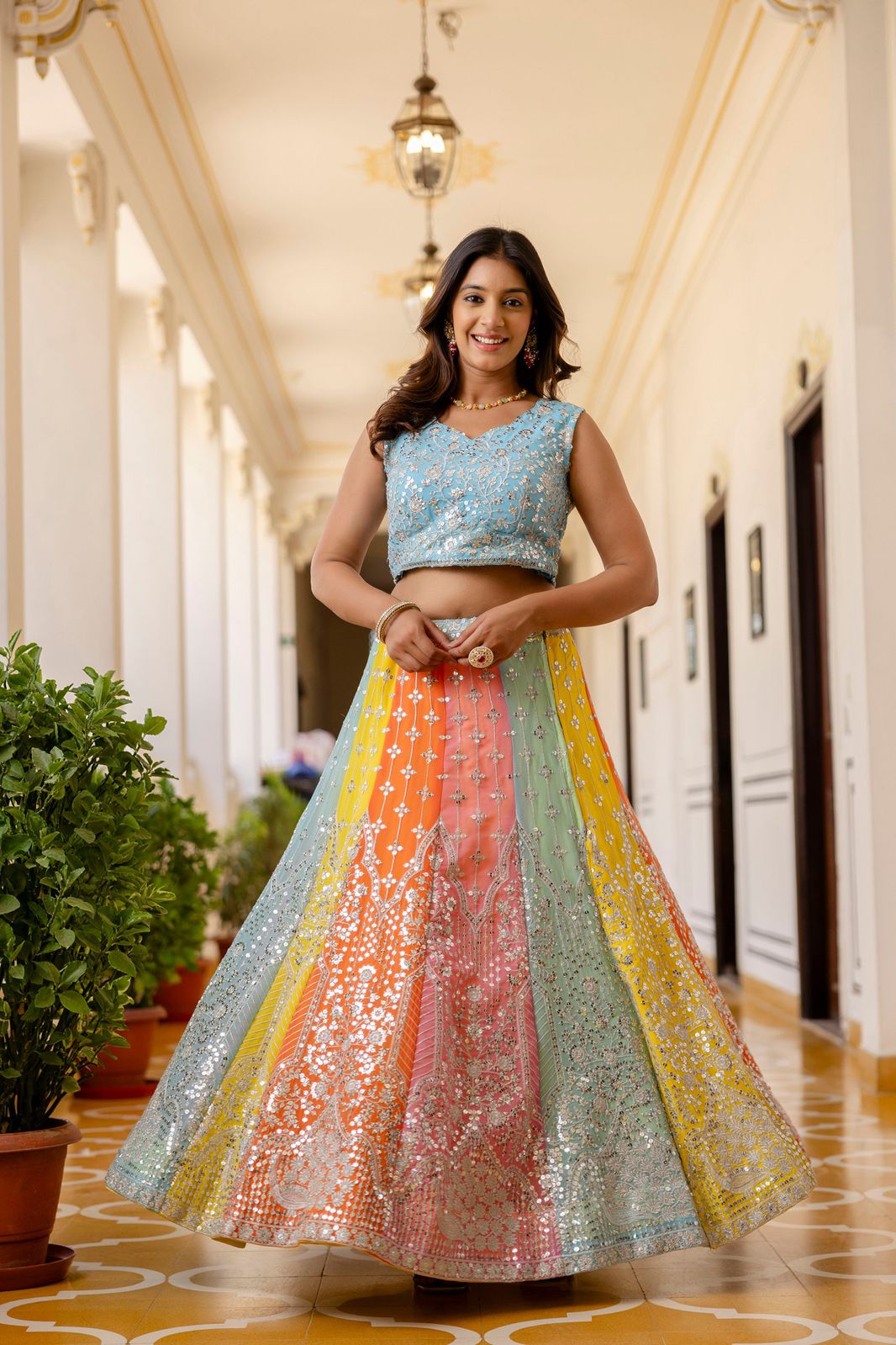 Lahenga Choli - Faux Georgette (Semi-stitched)