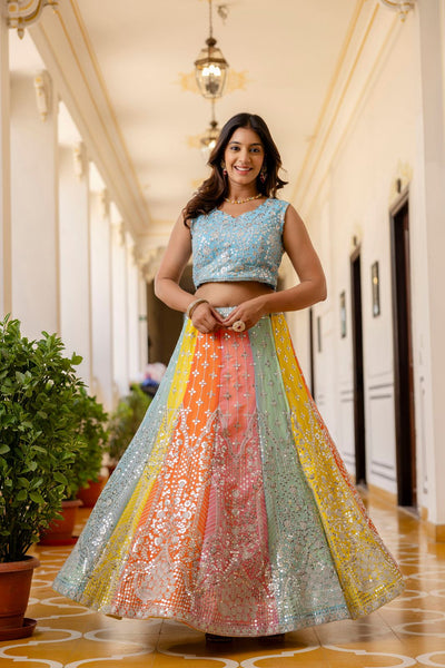 Lahenga Choli - Faux Georgette (Semi-stitched)