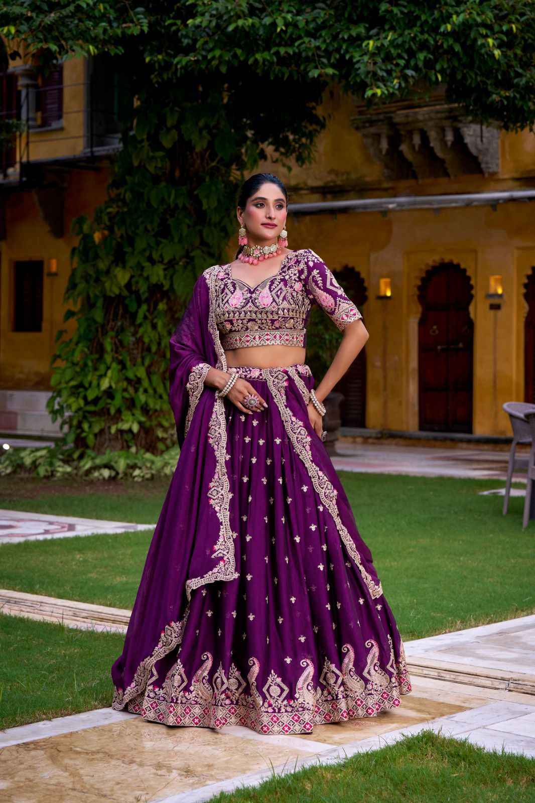 Lahenga Choli - Rangoli Crush (Semi-stitched)
