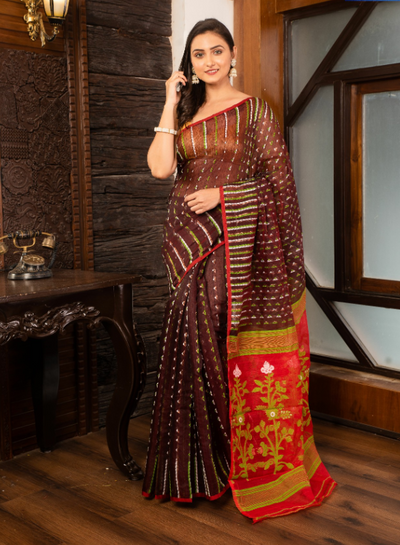 Pure Handloom Jamdani - Design 9