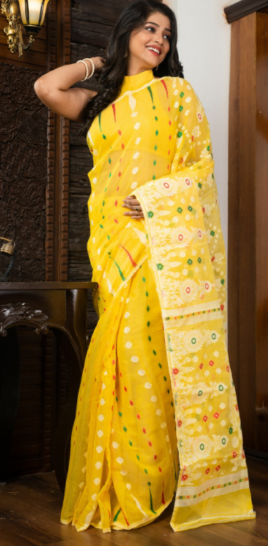 Pure Handloom Jamdani - Design 3