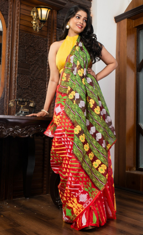 Pure Handloom Jamdani - Design 7