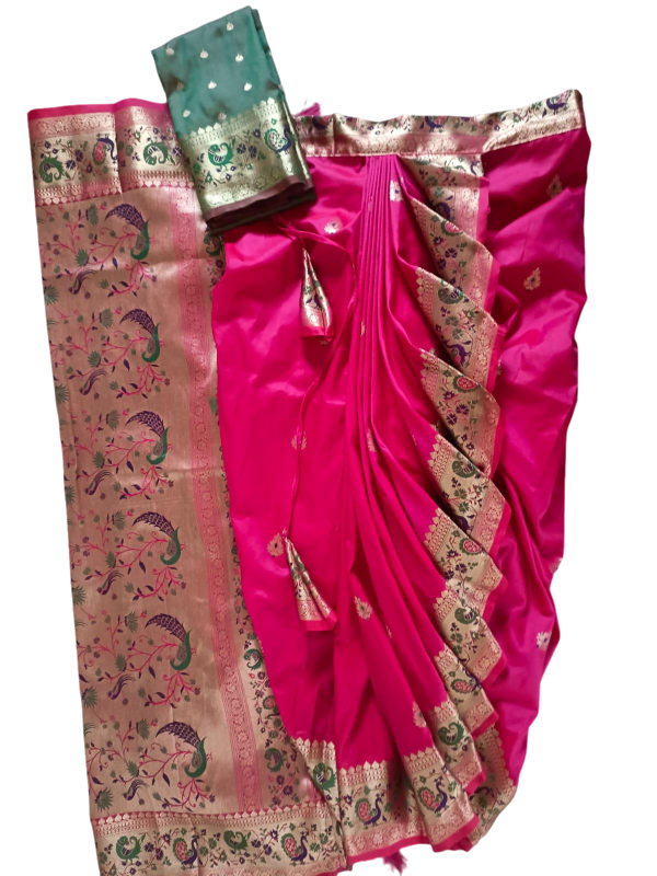 Stitched Marathi Nauvari Rich saree - Rajalaxmi style