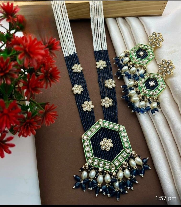 AD Kundan long necklace