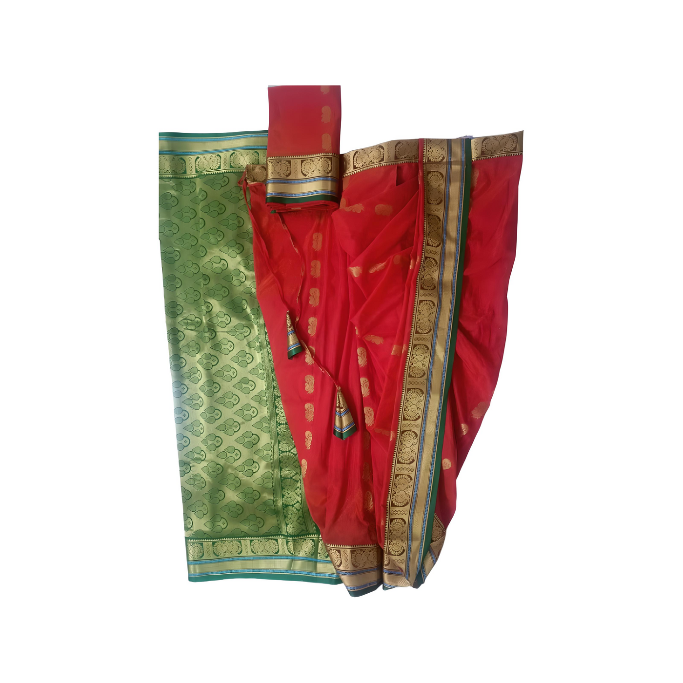 Marathi Stitched Nauvari Saree Peshwai Pattern - Hip 50