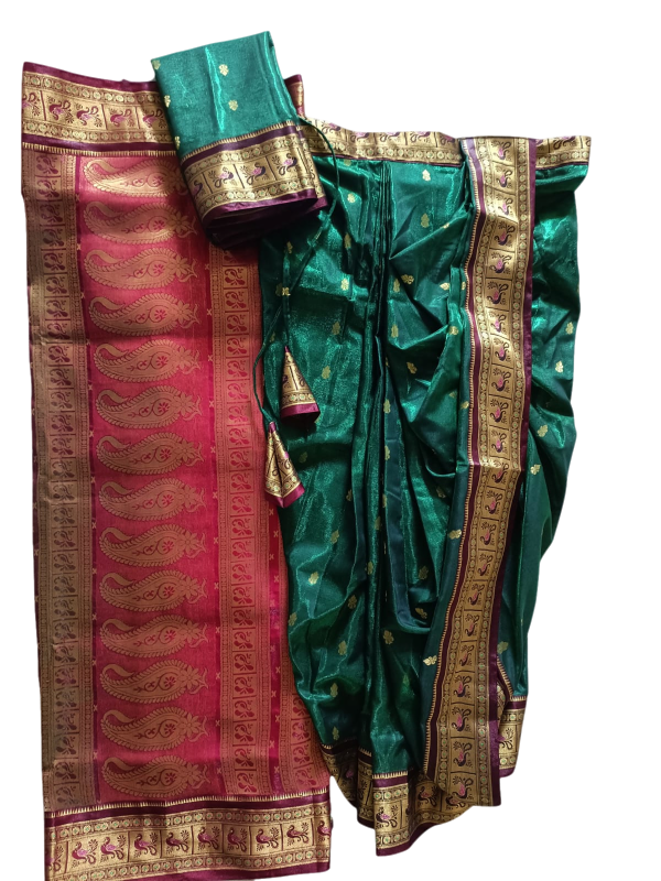 Stitched Marathi Nauvari saree - Peshwai style