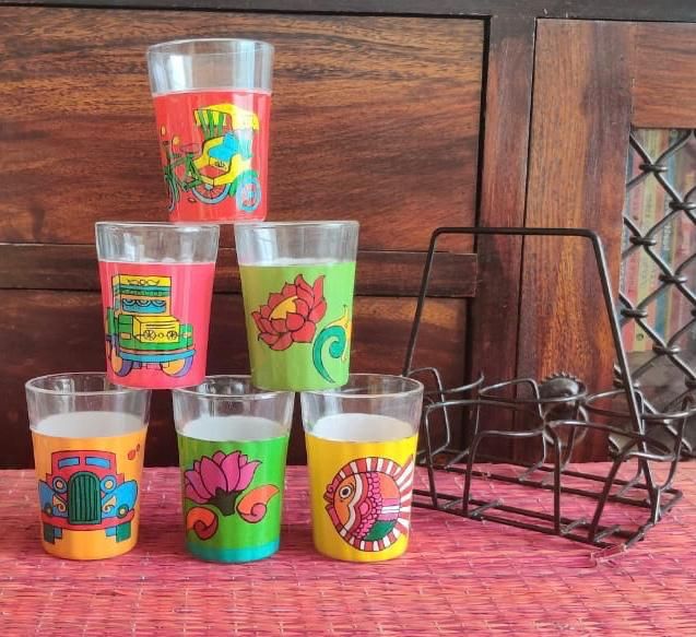 Super Six 4 Cutting Chai Tapri glasses (Tea glasses set of 6)