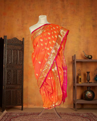 Stitched Nauvari saree - Brahamni style - Hip 60