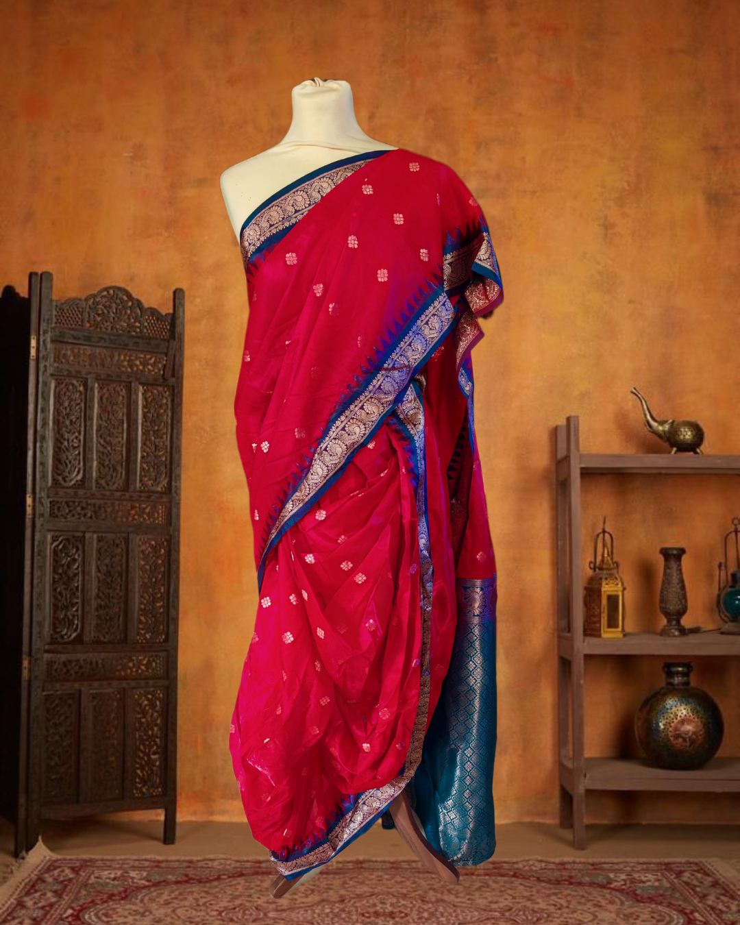 Stitched Nauvari saree - Brahamni style - Hip 60