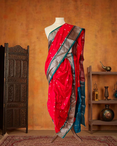 Stitched Nauvari saree - Brahamni style - Hip 60