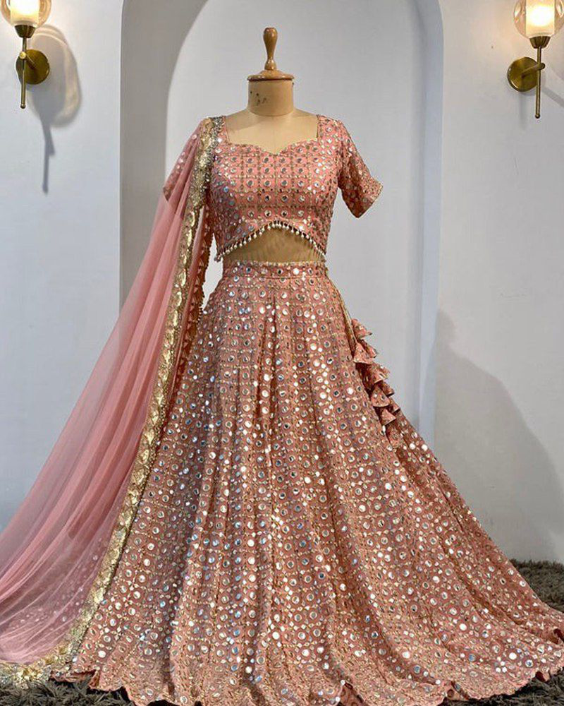 Lahenga Choli - Faux Georgette (Semi - Stitched)