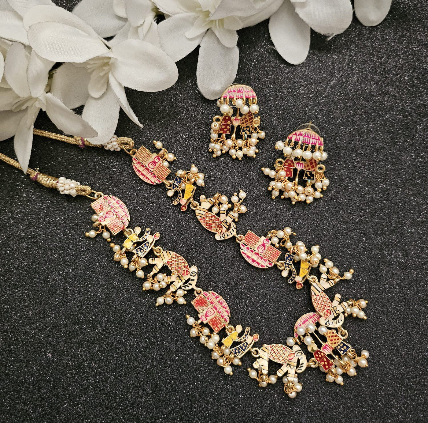 Baarat Necklace and Earring Set