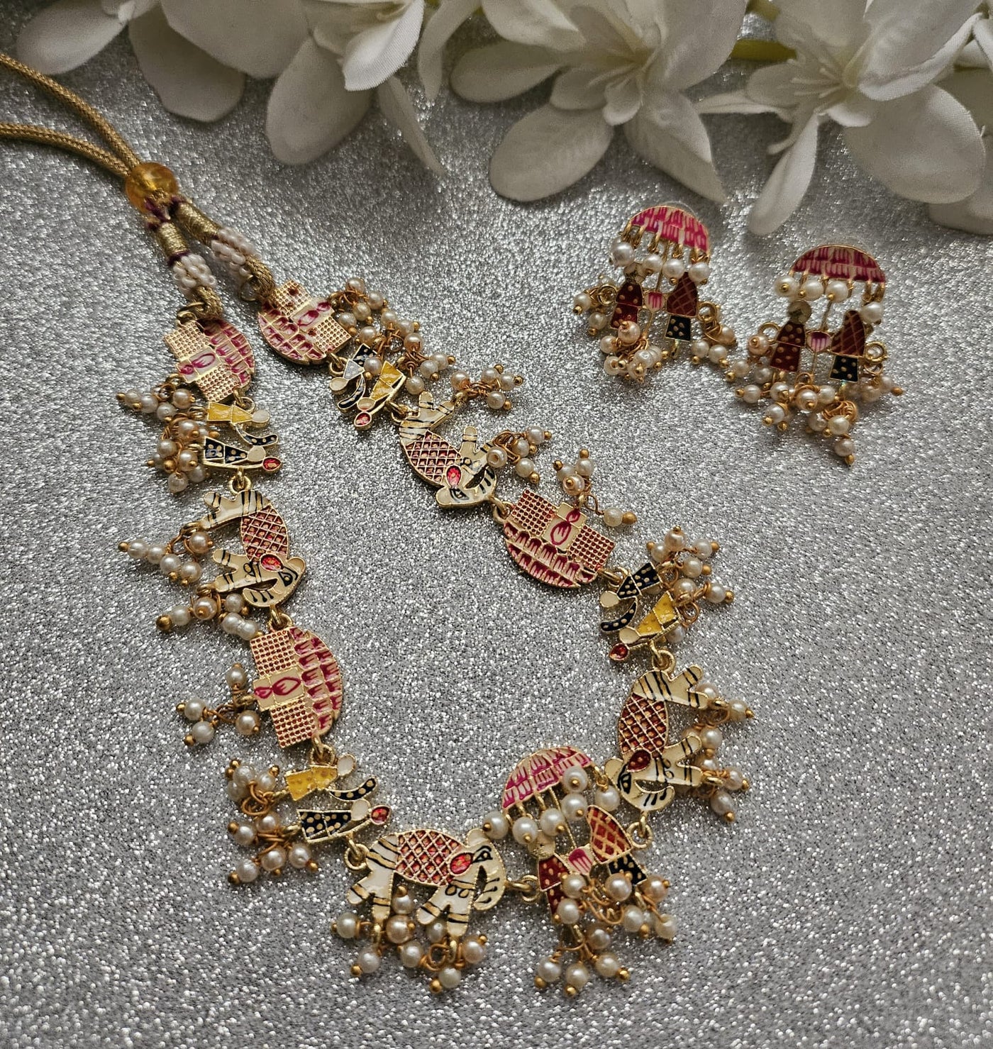 Baarat Necklace and Earring Set