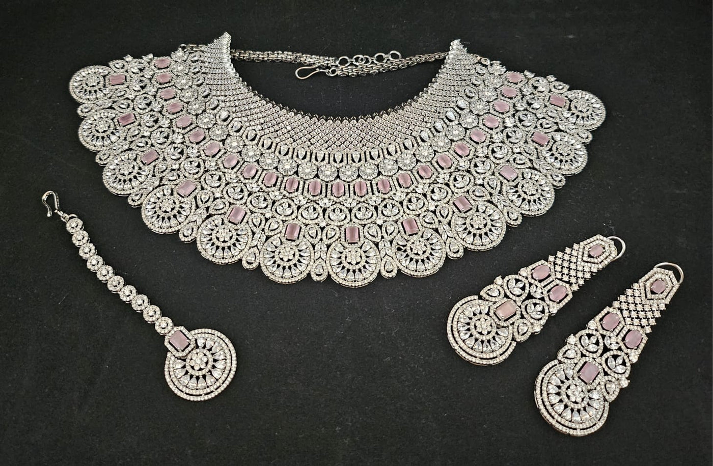 American Diamond Choker Set