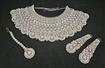American Diamond Choker Set