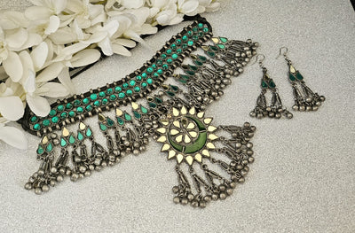 Afghani Black Polish Choker