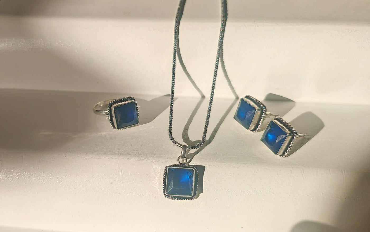 German silver necklace set