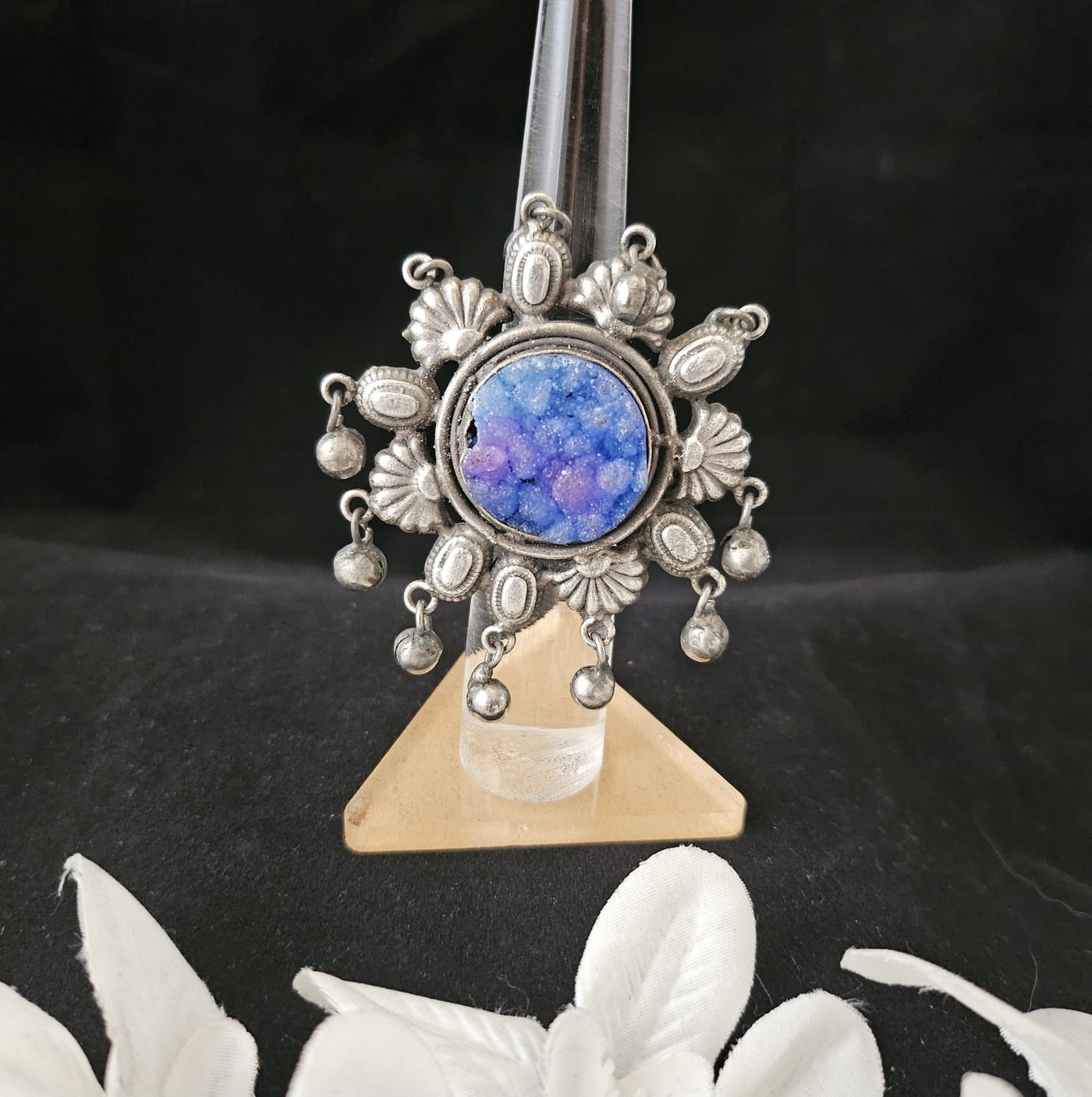 Natural Stones silver replica finger ring