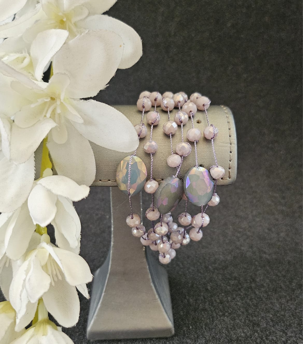 Swarovski  Element crystal with agate stones bracelet