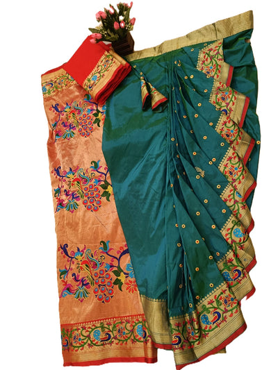Paithani Stitched Nauvari saree - Rajalaxmi style Design 2