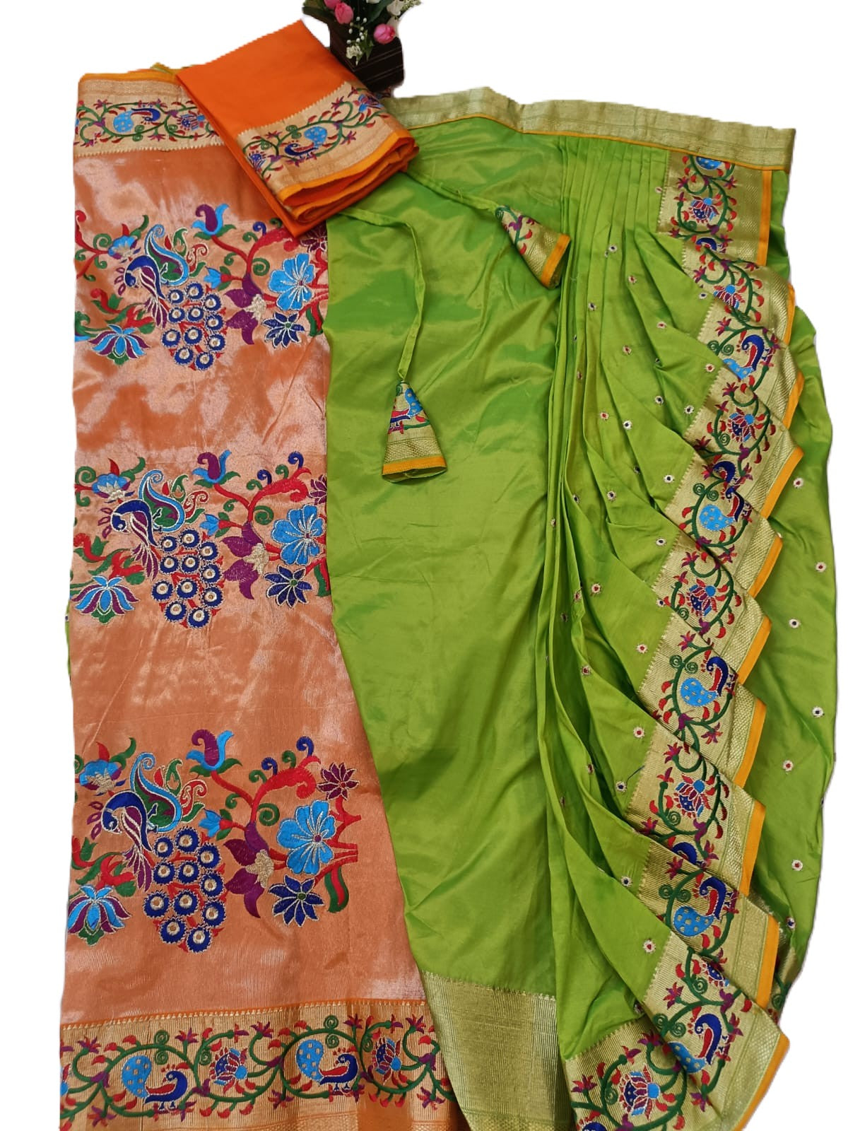 Paithani Stitched Nauvari saree - Rajalaxmi style Design 2