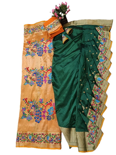 Paithani Stitched Nauvari saree - Rajalaxmi style Design 2