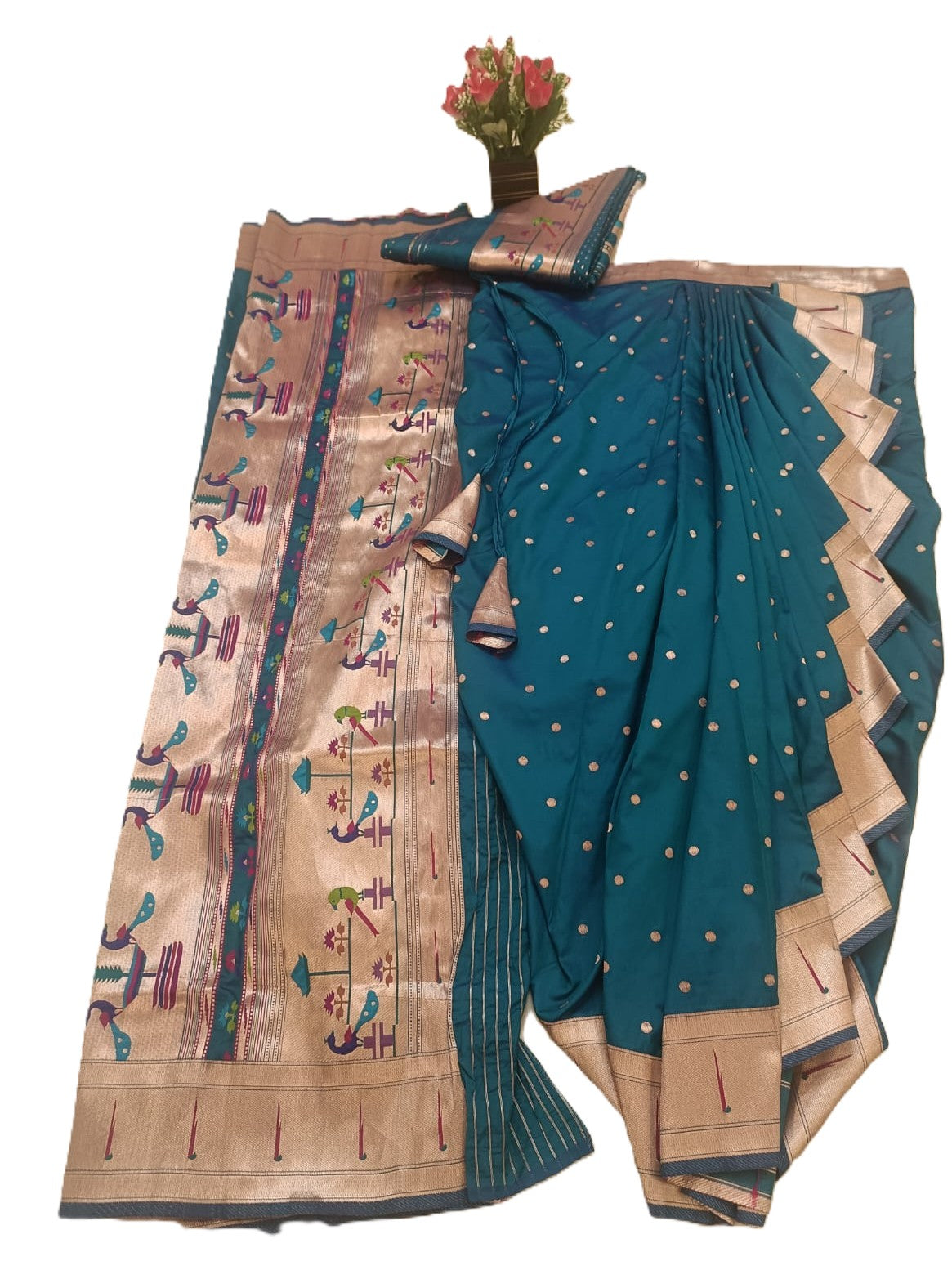Paithani Stitched Nauvari saree - Rajalaxmi style Design 3