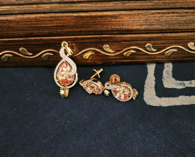 American Diamond Pendant Set