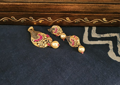 American Diamond Pendant Set