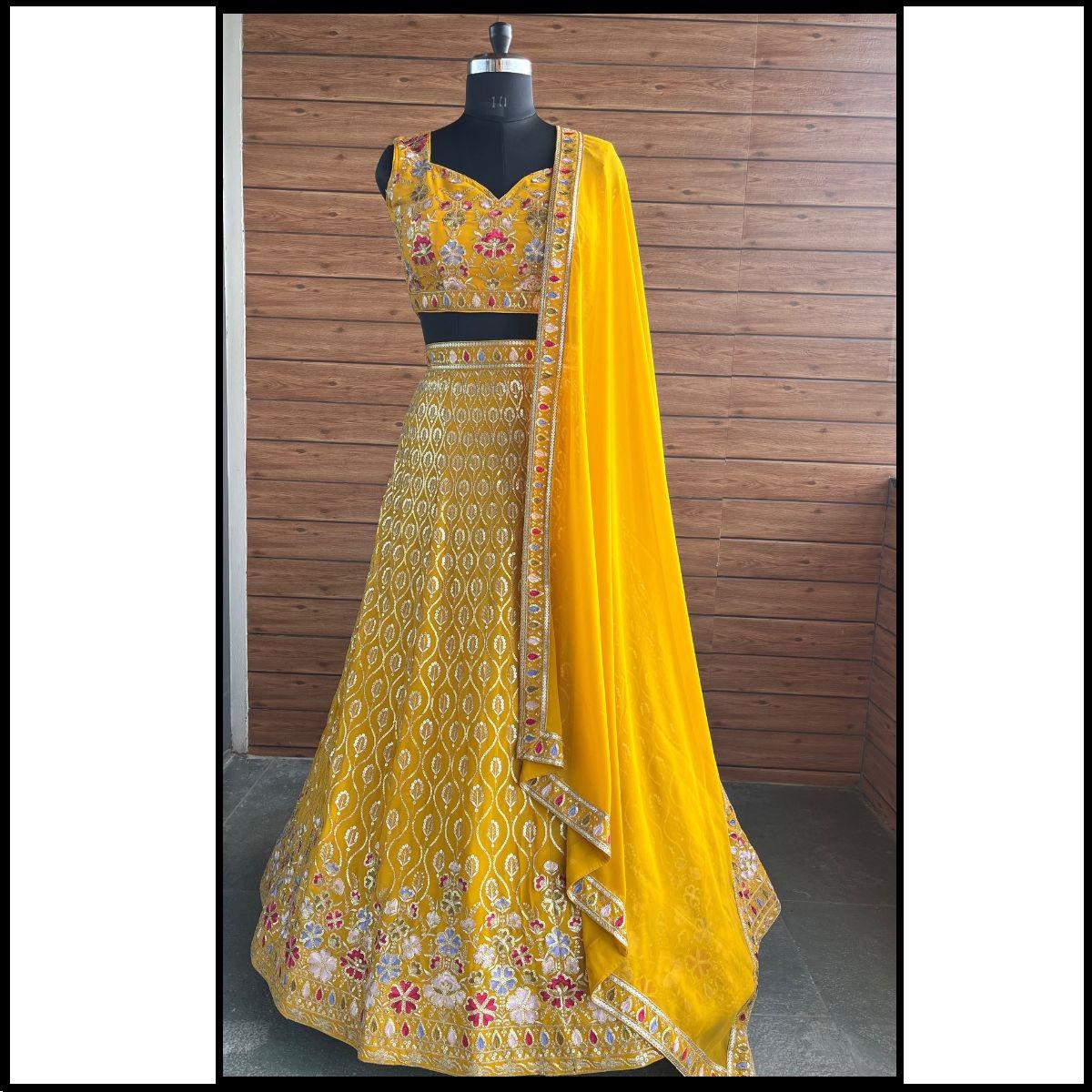 Lahenga Choli - Faux Georgette (Semi-stitched)