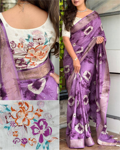 Readytowear saree - Shibori Batik Print