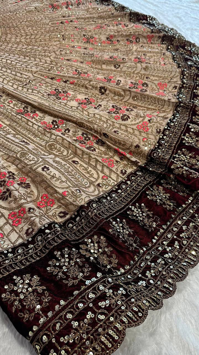 Lahenga Choli - Kasturi Silk (Semi - Stitched)
