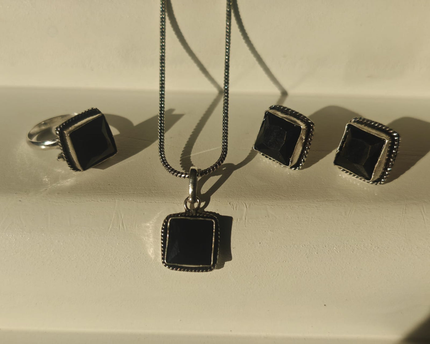 German silver necklace set