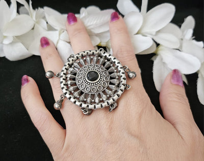 Natural Stones silver replica finger ring