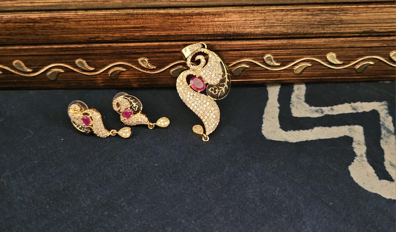 American Diamond Pendant Sets