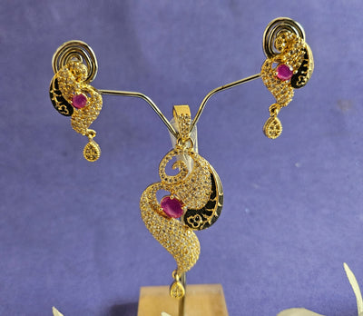 American Diamond Pendant Sets
