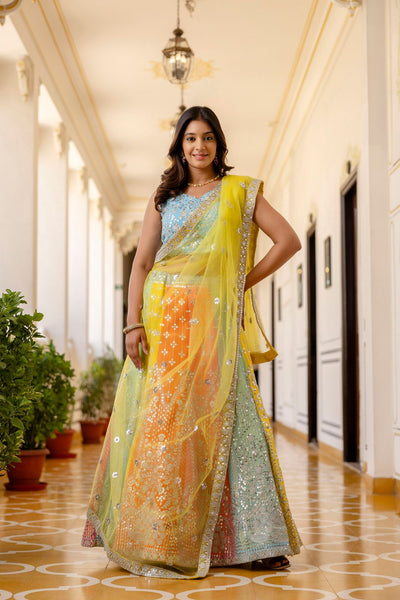 Lahenga Choli - Faux Georgette (Semi-stitched)