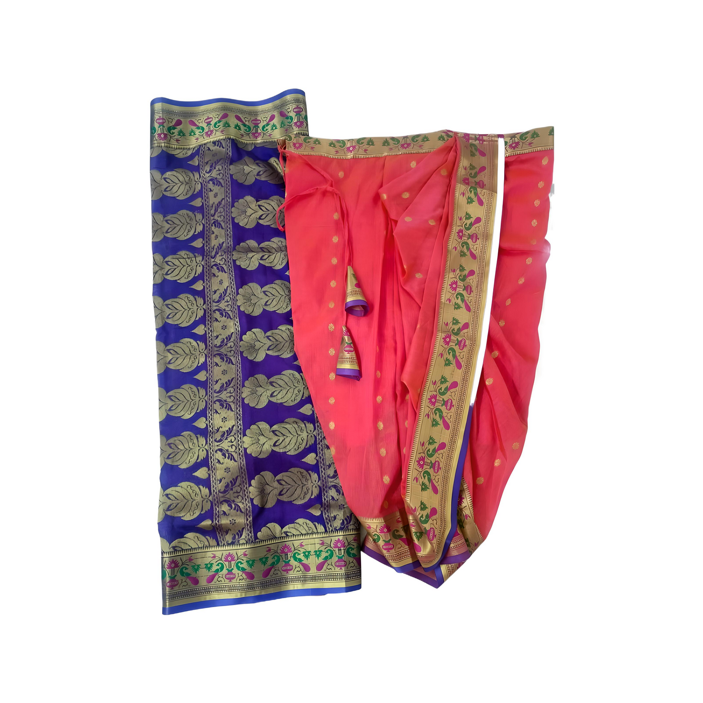 Marathi Stitched Nauvari Saree Peshwai Pattern - Hip 50